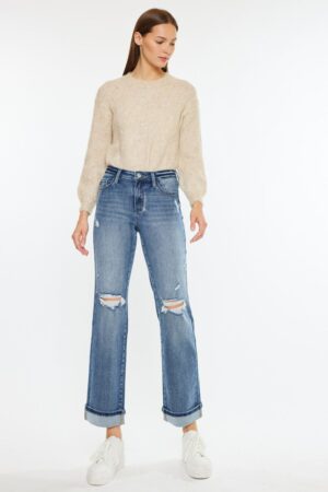 Women's KanCan MID RISE TRUE STRAIGHT