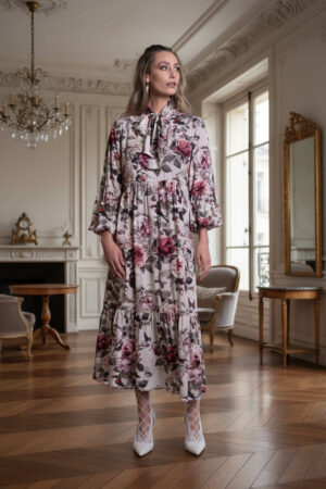 Smokey Floral Paloma Dress Viscose